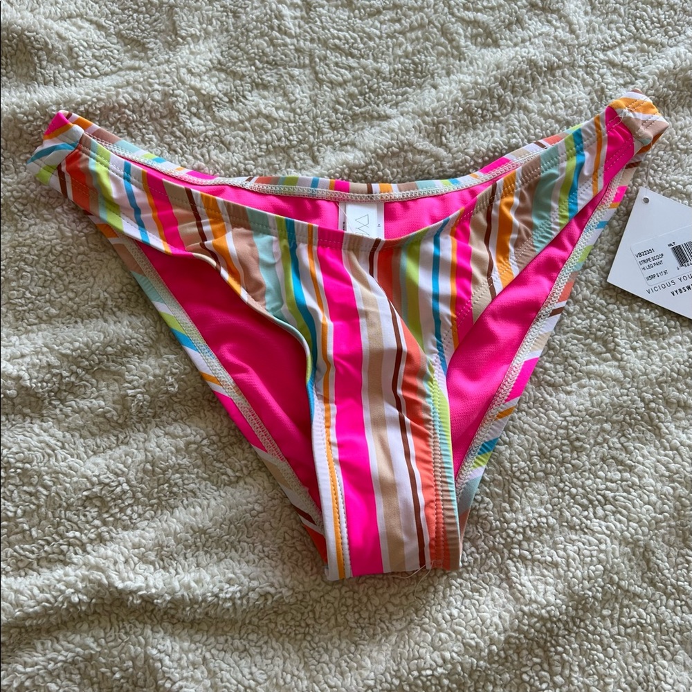 VYB Striped Bikini Bottom SZ M